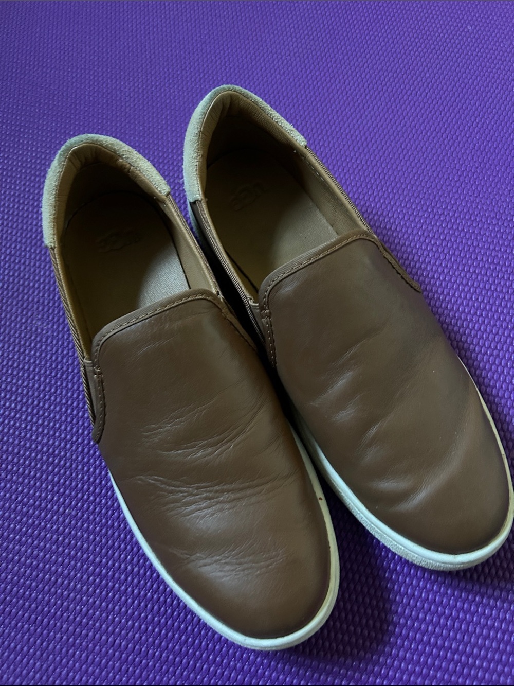 UGG leather slip on sneakers